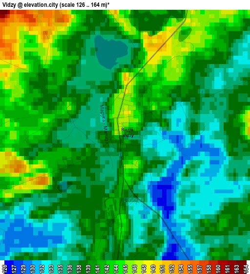 Vidzy elevation map