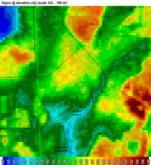 Veyno elevation map