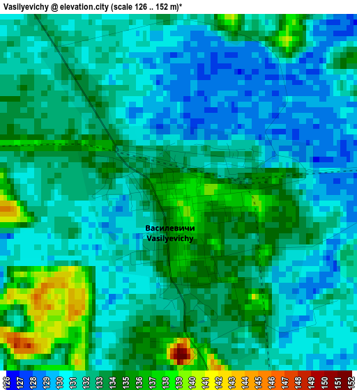 Vasilyevichy elevation map