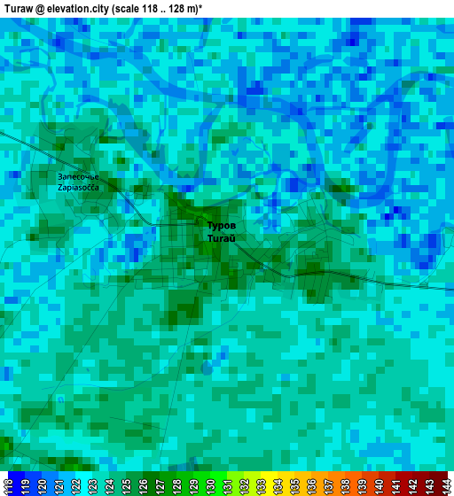 Turaw elevation map