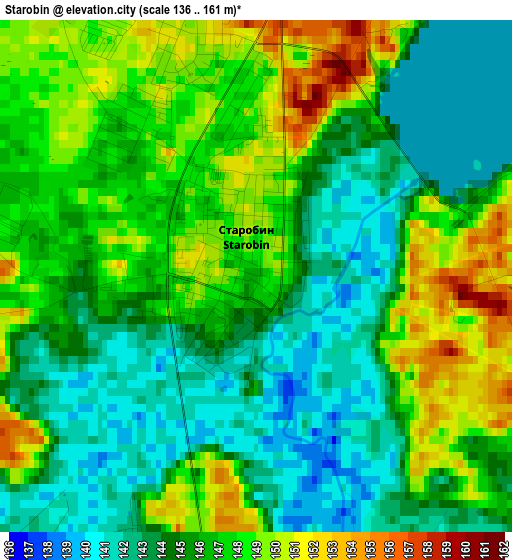 Starobin elevation map