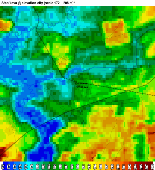 Stan’kava elevation map