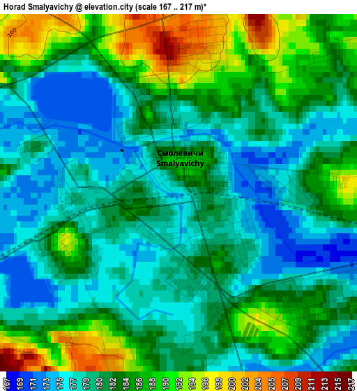 Horad Smalyavichy elevation map