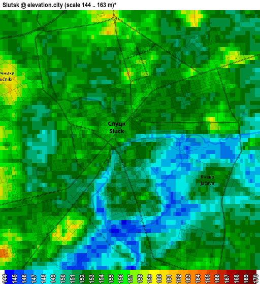 Slutsk elevation map