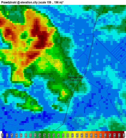 Prawdzinski elevation map