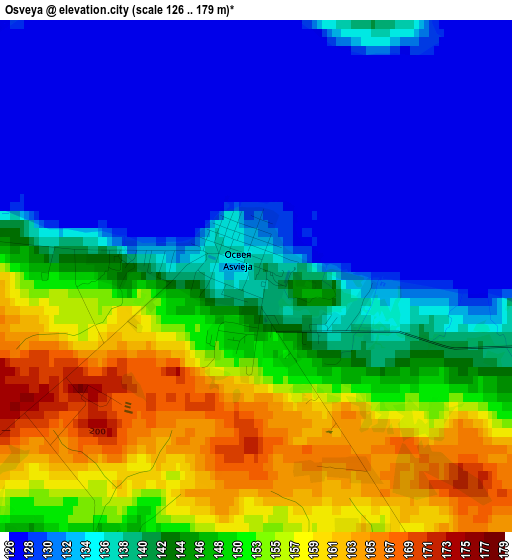 Osveya elevation map