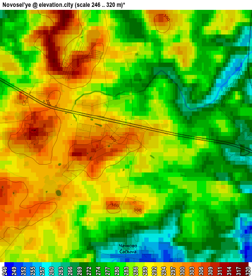 Novosel’ye elevation map