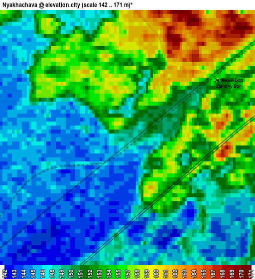 Nyakhachava elevation map