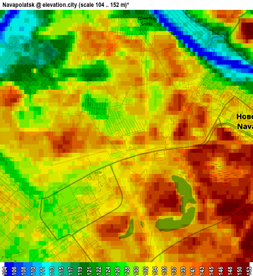 Navapolatsk elevation map