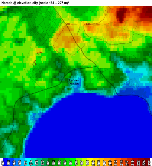 Narach elevation map