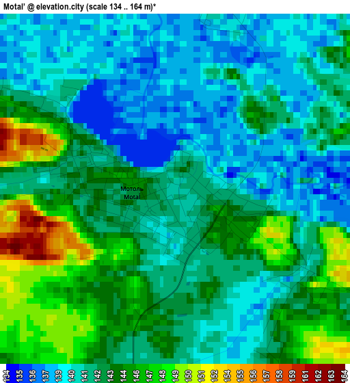 Motal’ elevation map