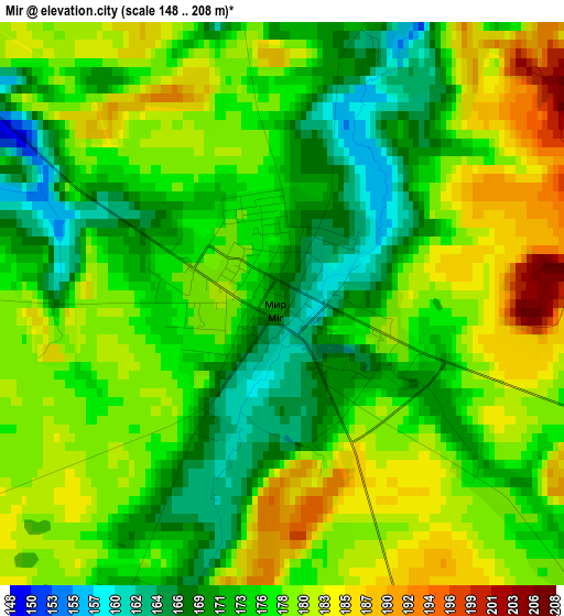 Mir elevation map