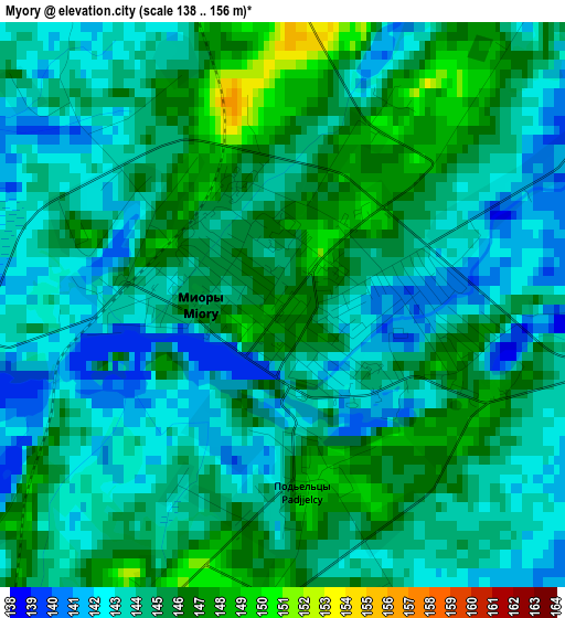 Myory elevation map