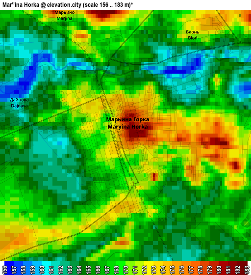 Mar’’ina Horka elevation map