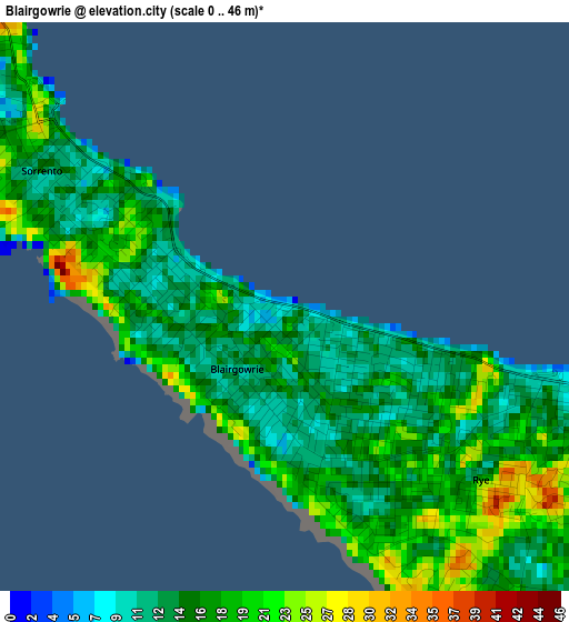 Blairgowrie elevation map