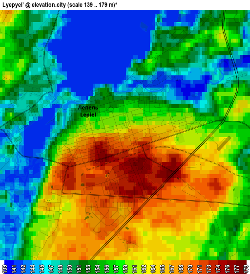 Lyepyel’ elevation map