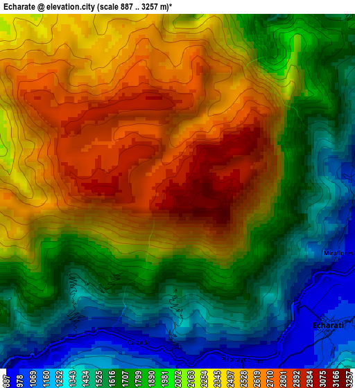 Echarate elevation map