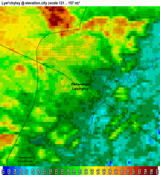 Lyel’chytsy elevation map