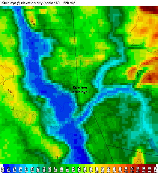 Kruhlaye elevation map