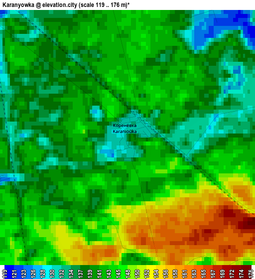 Karanyowka elevation map