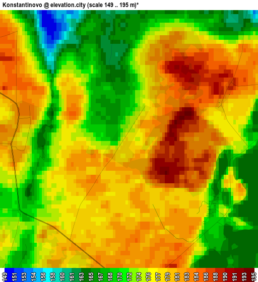 Konstantinovo elevation map