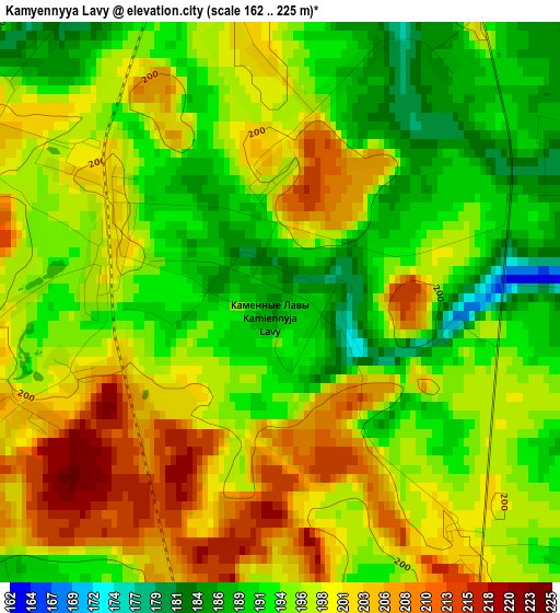 Kamyennyya Lavy elevation map