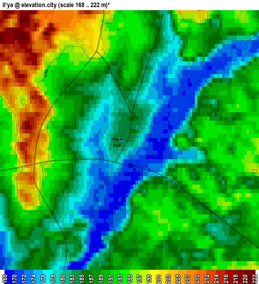 Il’ya elevation map