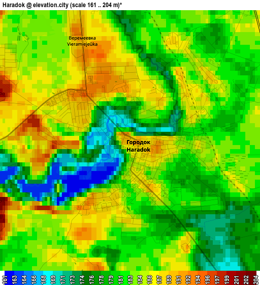 Haradok elevation map