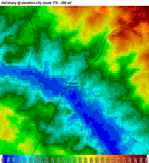 Hal’shany elevation map