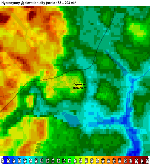 Hyeranyony elevation map