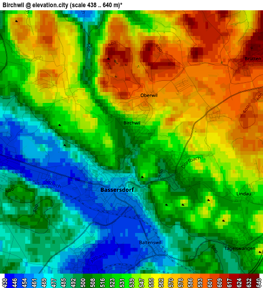 Birchwil elevation map