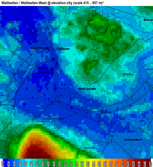 Wallisellen / Wallisellen-West elevation map