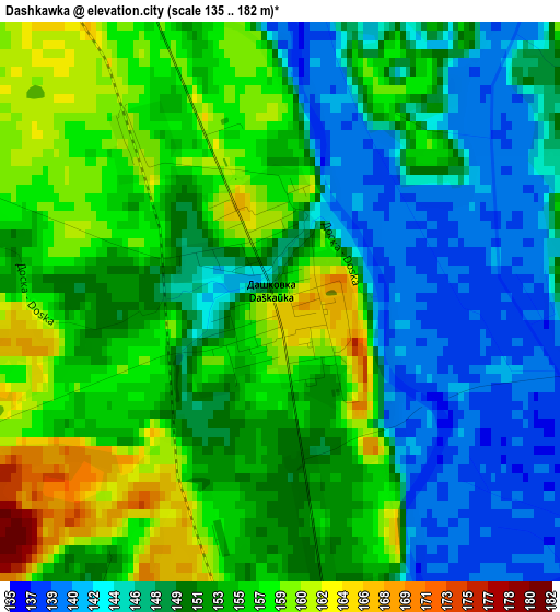 Dashkawka elevation map