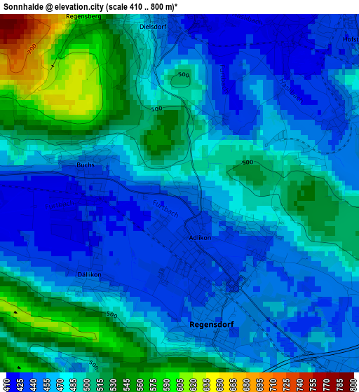 Sonnhalde elevation map