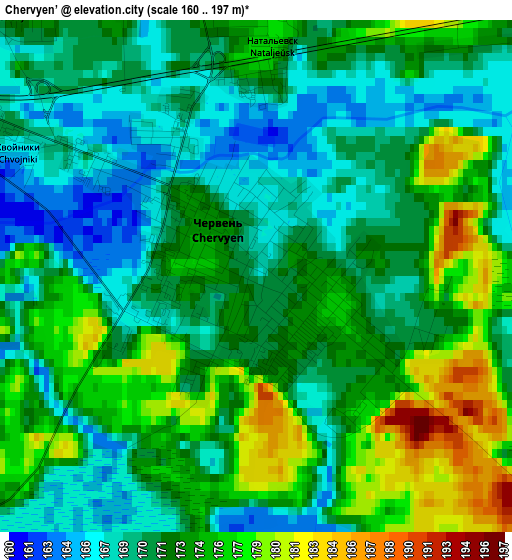 Chervyen’ elevation map