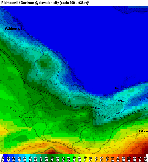 Richterswil / Dorfkern elevation map