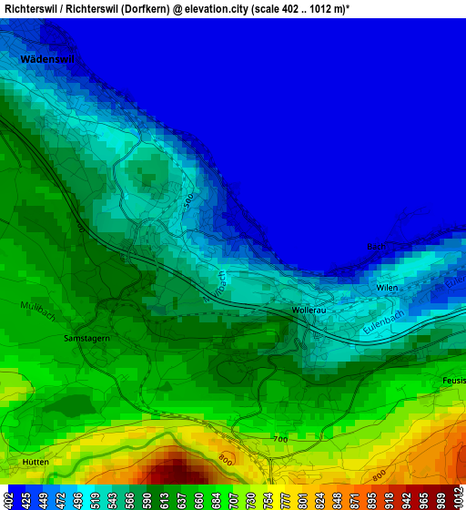 Richterswil / Richterswil (Dorfkern) elevation map