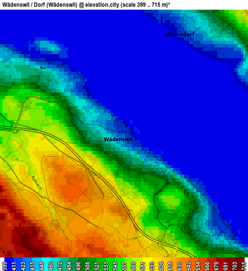 Wädenswil / Dorf (Wädenswil) elevation map