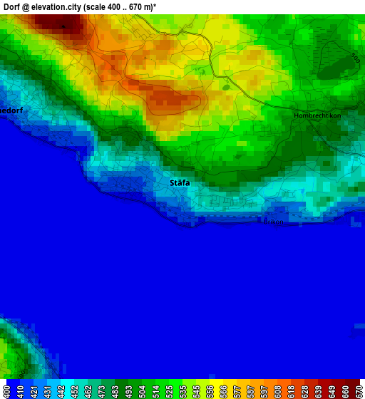 Dorf elevation map