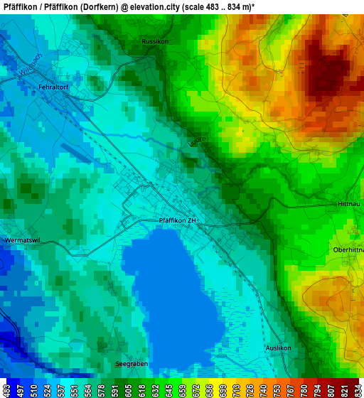 Pfäffikon / Pfäffikon (Dorfkern) elevation map