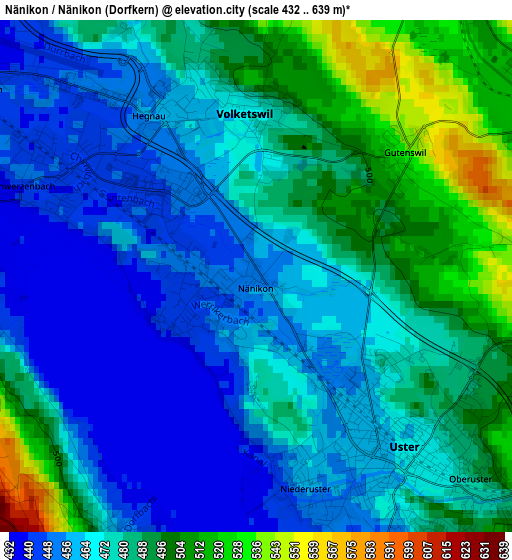 Nänikon / Nänikon (Dorfkern) elevation map