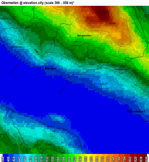 Obermeilen elevation map