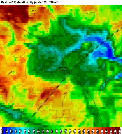 Byahoml’ elevation map