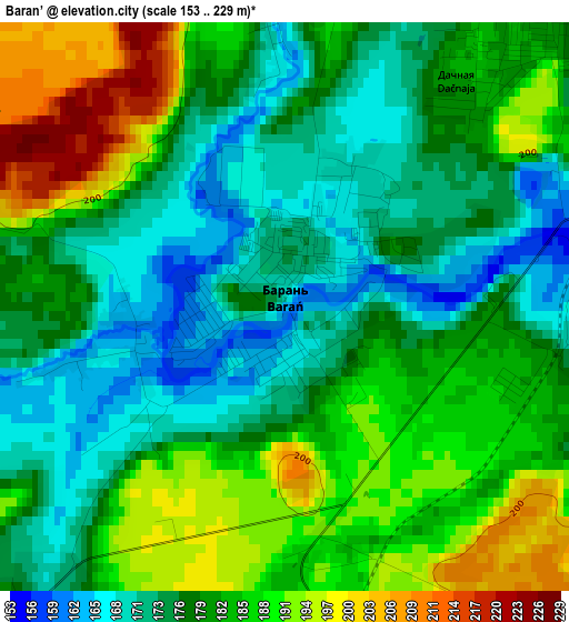 Baran’ elevation map