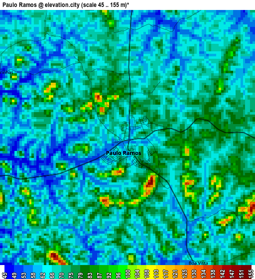 Paulo Ramos elevation map