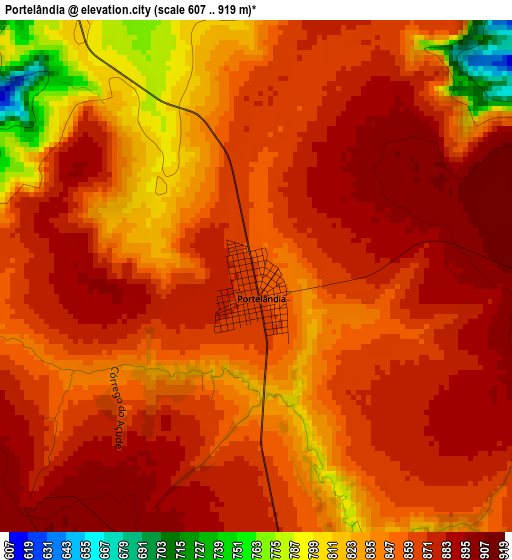 Portelândia elevation map