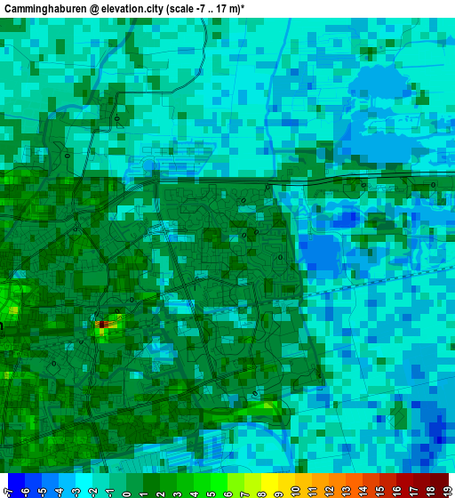 Camminghaburen elevation map