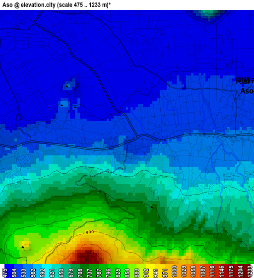 Aso elevation map