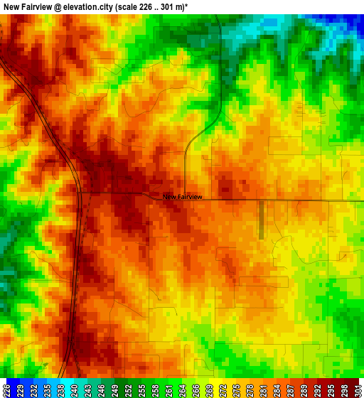 New Fairview elevation map