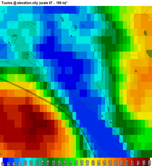 Tuulos elevation map